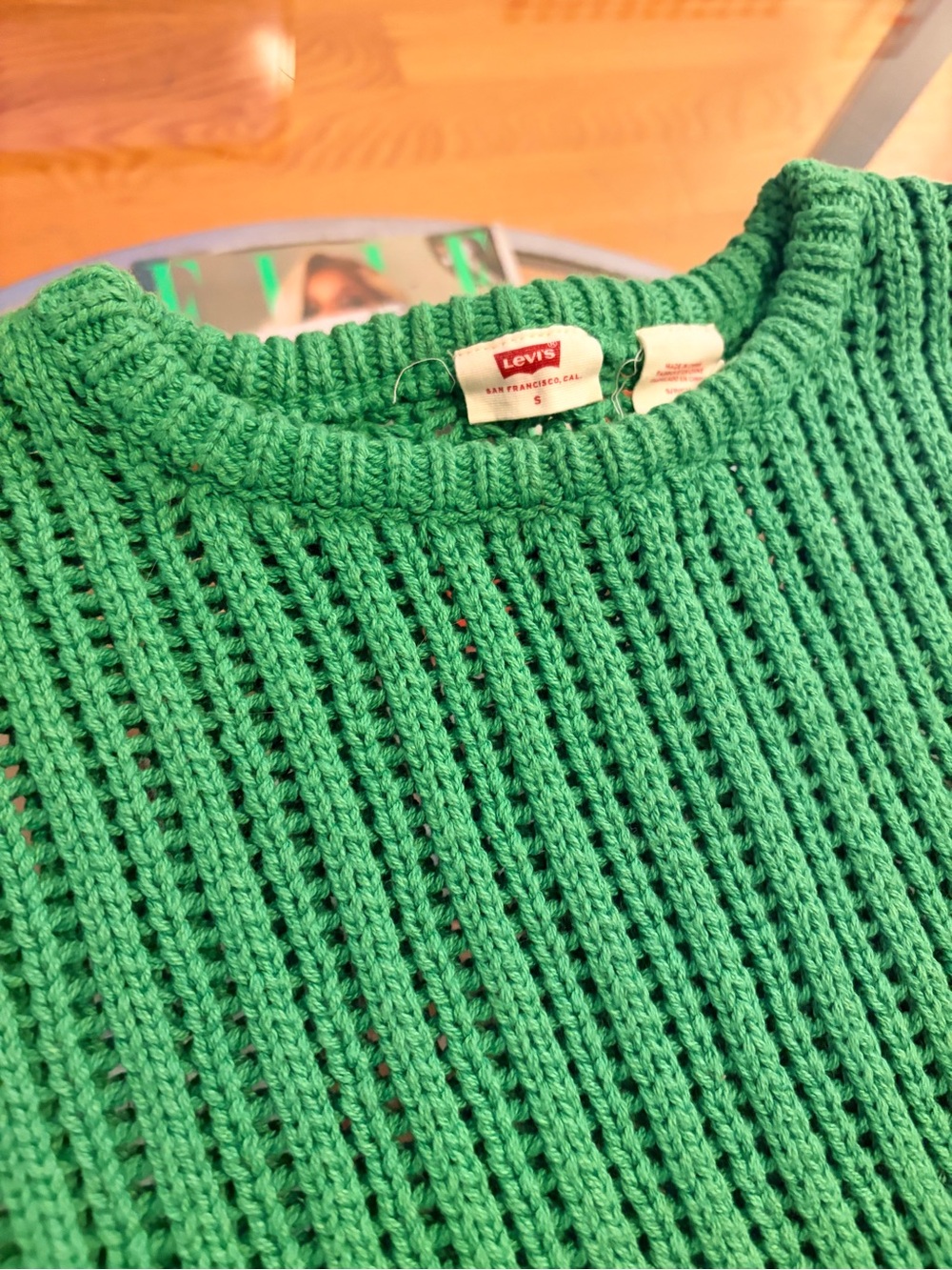 100% Cotton Evergreen Cropped Rib-Knit Sweater - Women's - Picture 3 of 8